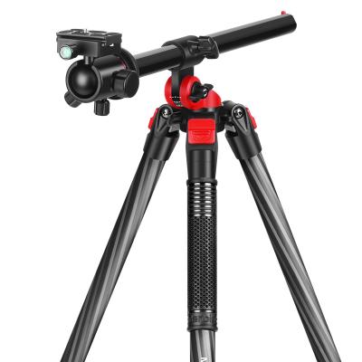 China PORTABLE Camera Tripod for DSLR with 360 Ball Head Quick Release, Horizontal Tripod for Camera, Professional Carbon Fiber Travel Tripod for sale