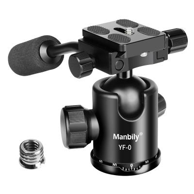 China Aluminum Alloy Manbily Metal Photography Ball Head Monopod Tripod Head Pan Head 360 Degree Rotation for sale