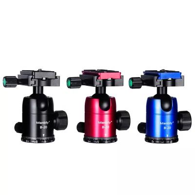 China Best Price CNC Manufacturing Aluminum Alloy Monopod Ball 360 Degree Ball Head Tripod Head B-20 Main Camera for sale