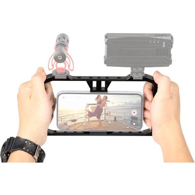 China Adjustable Video Rig Smartphone Mobile Phone Stabilizer Video Recording Rig Phone Rig Cage for Camera Phone Filming Accessories for sale