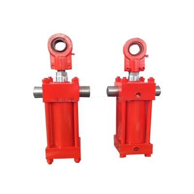 China Red Pin Eye Mounting Quality Assurance 100% Steel Various Connecting Ways Oil Double Acting Metallurgy Hydraulic Cylinder for sale