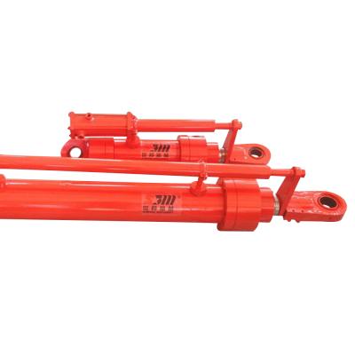 China Building Material Shops Red Color Steel Professional Piston Manufacturer Double Acting Two Way Cheap Hollow Hydraulic Cylinders 10T for sale