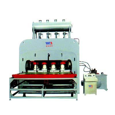 China Woodworking Process Best Selling CNC Processing Frame Double Plate Automatic Hydraulic Hot Press Machine With Incoming Board Trolley for sale