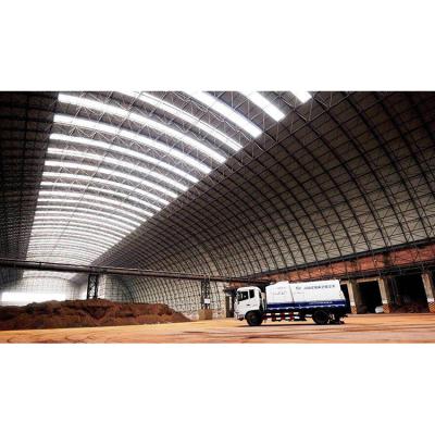 China Large Span Space Wholesale Price Yard View For Sand And Stone Stockyard Grid Structure for sale