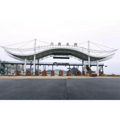 China New large span space design grid structure space view toll station roofing for sale