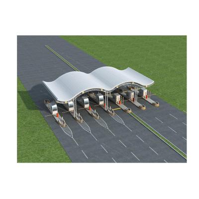 China Wholesale Large Span Space Grid Structure Space Frame Toll Station Roofing for sale