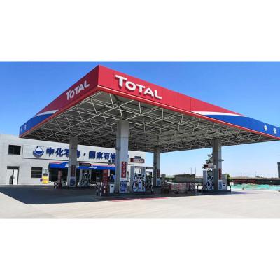 China Large Span Steel Space Grid Structure Space Frame Gas Station Roofing for sale