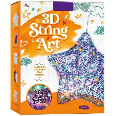 China Improve Kid's Hand Operated Ability Amazon Hot Selling Funny DIY Hand Made 3D String Art Craft Educational with 20 Multi-Colored LED 3d String Art Kit for Kids/ for sale