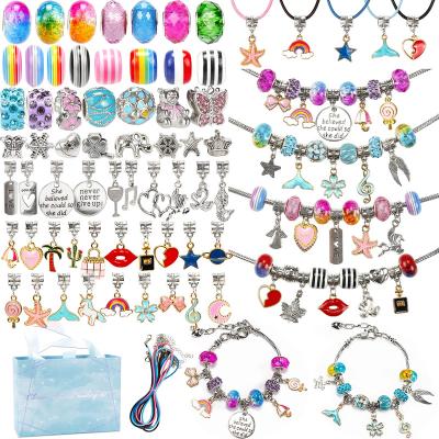 China Handmade Handmade Beads Jewelry Beads Snake Chains Diy Beads Kits Bracelet Children Charm Bracelet Making Kit Jewelry Diy Making Kit for sale