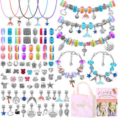 China Handmade Diy Bracelet Set Jewelry Making Charm Bracelets Charms Necklace Diy Crafts Gifts Set For Teen Girls Kids for sale