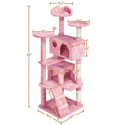 China Large Sustainable Luxury Cat Scratch Cat Trees Scratching Modern Tall Jumping Climbing Cat Tree For Large Kittens Pet House Play for sale