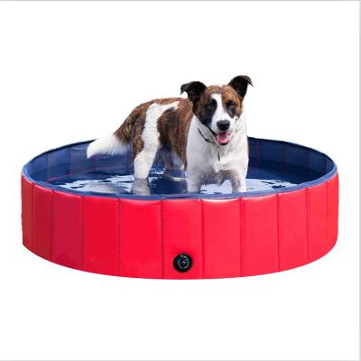 China Custom Foldable Hot Selling Pet Dog Pool Viable Collapsible Pool Pet Tub Folding Swimming Pool for sale