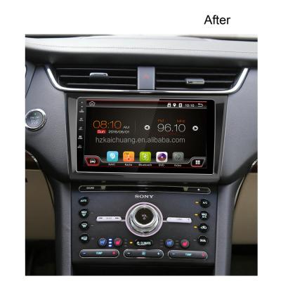 China 9 inch double din car gps dvd with navigation supports both playback synchronous radio 9 for sale