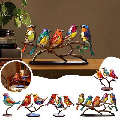 China Europe Home Garden Decorative Outdoor Statues Sculptures Miniatures Ornaments Metal Hummingbird Bird Artwork Decor for sale