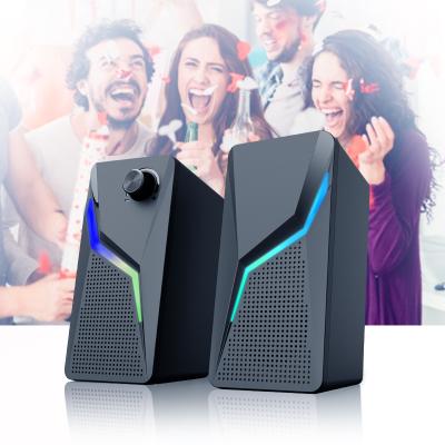 China Cool Mini 2021 Speaker Instruments USB 2.0 Desktop Subwoofer Electronic Laptop PC Powered Computer Audio Speaker for sale