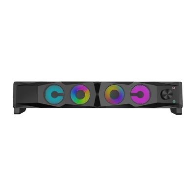 China Earphone Jack 2 in 1 2.0CH RGB Detachable Computer Speaker PC Game Sound Bar with Wire for sale