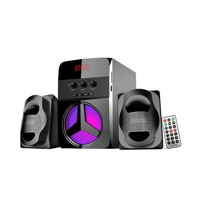 China No Home Used Powerful Bass Remote Control Wired 2.1 Subwoofer Speaker With Led for sale