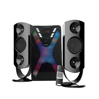 China None Surround - Big Bass Professional 2.1CH Hometheater Sound Blue Tooth Wired Computer Speaker With Led for sale