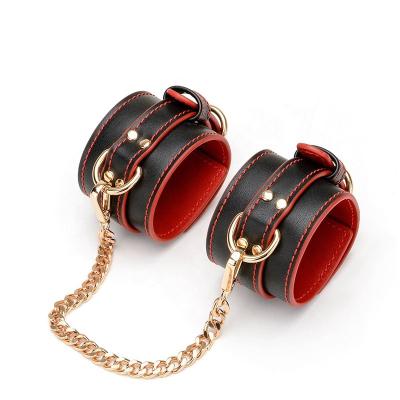 China BDSM Lifestyle Loverfetish Bondage Set Sex Leather Exotic Bdsm Handcuff Bracelets Adult Sex Toys For Couples for sale