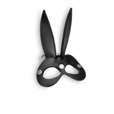 China BDSM lifestyle Loverfetish Cute Bunny Rabbit Leather Eyemask Leather Key Chain Trinket Bdsm Accessories for sale