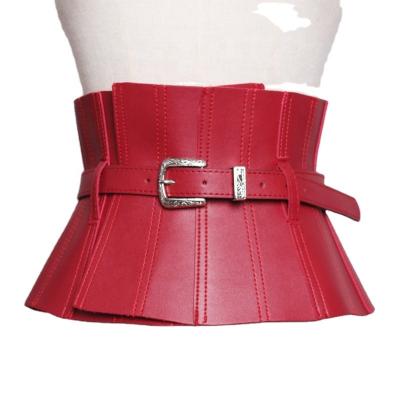 China BDSM Lifestyle Loverfetish Peplum Skirt Harness Wide Waist Leather Basque Belt for sale