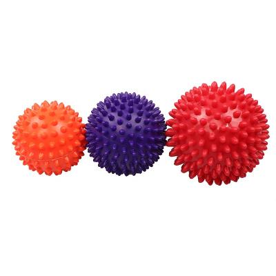 China New design 9cm diameter yoga pvc hard massage spiky ball massage hard spiky ball massage hard spiky ball for physiotherapy for sale