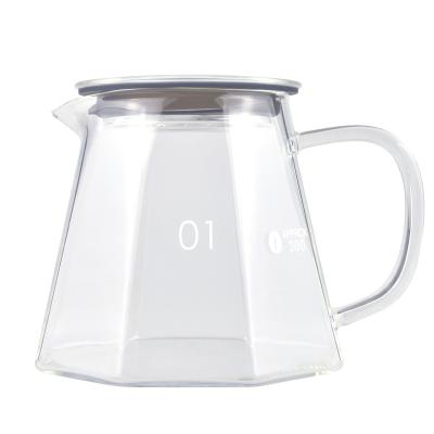 China WITH LID Wholesale Coffee Server Glass Pour Over Coffee Pot Coffee Pitcher 450ML Drip Pot for sale