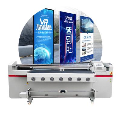 China Printing Stores New 1.8M Large Format I3200-E1 Print Head Inkjet Printer Roll And Flatbed Digital Eco Solvent Printing Machine for sale