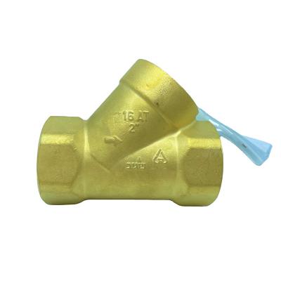 China System Y Type Water Pipe Strainer Brass Pipe Fittings Filter Ball Check Valve Body Connector for sale