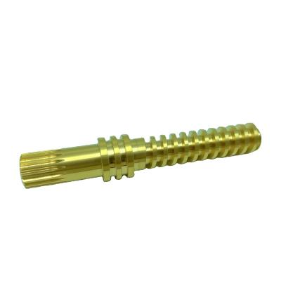 China Water Pipe System Drive Shaft Spline Coating Worm Gear Screw Shaft Brass Drive Shaft for sale