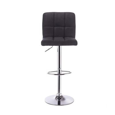 China Modern Black Fabric Cushion With Metal Base Bar Stool For Bar, Counter And Kitchen Stool for sale