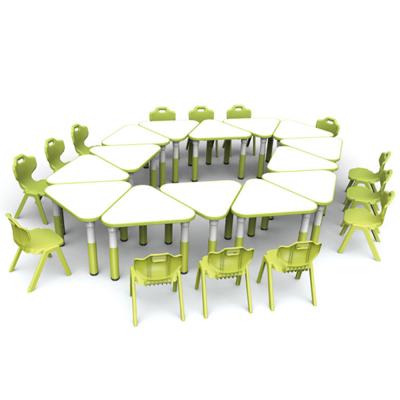 China Hot Factory Contemporary Turned Plastic Kids And Chair School Table For Kindergarten for sale