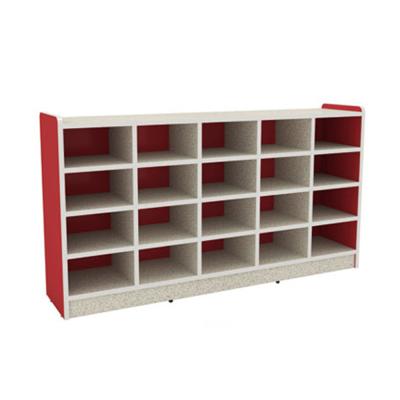 China Modern Most Popular Preschool Furniture Wooden Car Train Kids Cabinet Toy Storage Shelf With OEM Service for sale