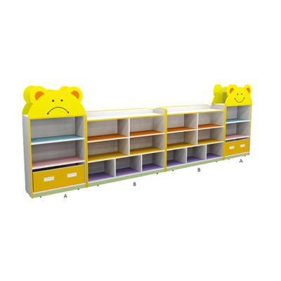 China Modern High Quality Custom Made Preschool Cartoon Kids Wardrobe Children Furniture Kids Shoe Shelf Storage Cabinet for sale