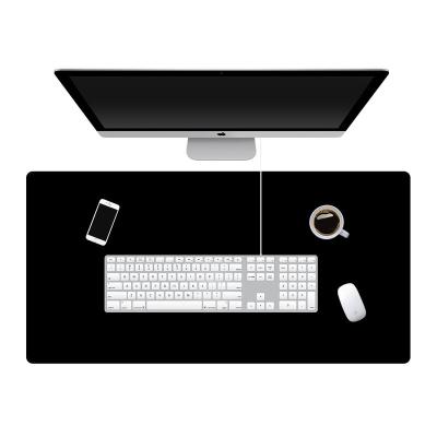 China 2019 stocked retail and wholesale double full leather office desk non-slip mouse pad for sale