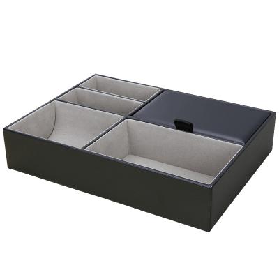 China Viable Leather Ring Valet Coin Jewelry Organizer Instant Storage Tray For Display for sale