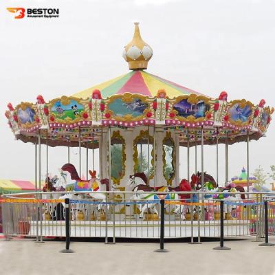 China Beston outdoor amusement equipment amusement park rides luxury kids carousel for sale for sale