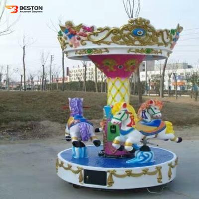 China Beston Mini Fairground Rides Kids Small 3 Seats Carousel Horse for Sale Theme Park 2 Years 1 Set Customized Size 220V/380V for sale