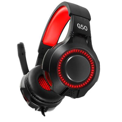 China GUAN GE G50 Earphone Dropshipping RGB USB Gaming Headset Computer Gaming Cable Earphone for sale