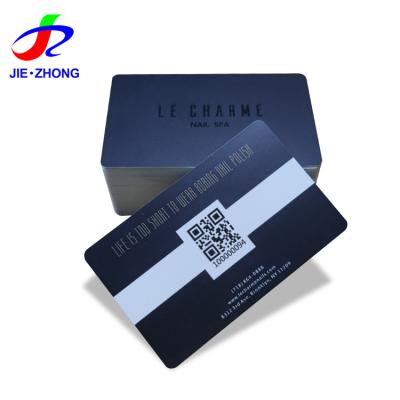 China Customized NFC Waterproof / Square PVC Business Smart RFID Waterproof Matte Black Card With QR Code for sale