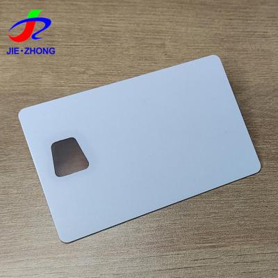 China Custom Waterproof / Waterproof PVC CR80 Printable Plastic Inkjet Blank White ID Card With Clear Window for sale