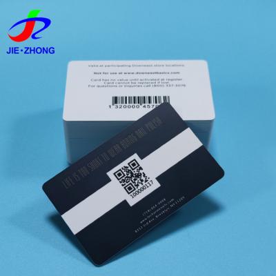 China Custom Super Full Color Printing Black PVC Logo Membership Qr Code Gift Plastic Barcode Card for sale