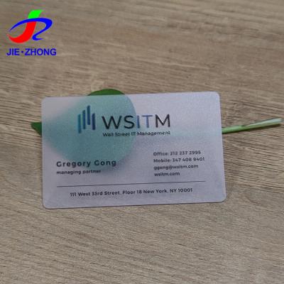 China Custom Printing Plastic PVC Clear Glossy Transparent Work Photo Name Card for sale