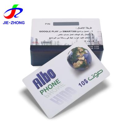 China Bulk Custom Printing PAPER / PVC Recharge Prepaid Voip Scratch Calling Card For Mobile Phone for sale