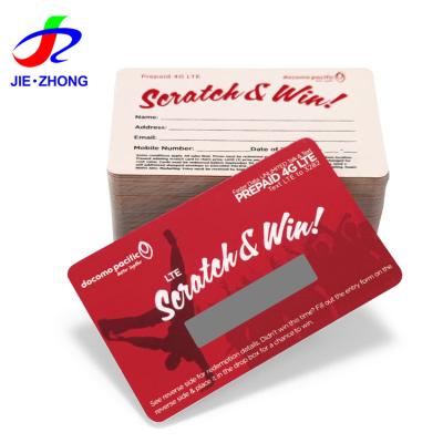 China paper & Professional Custom Cardboard Printing Paper Business Discount Coupon Scratch Off Cards for sale