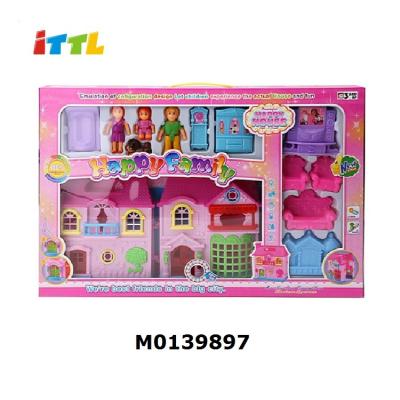 China Hot sale castle toy villa toys dollhouse toy villa with music and light 84*57*78cm for sale