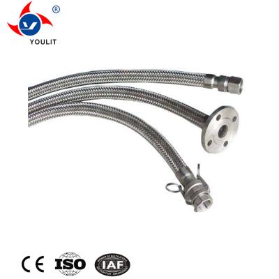 China Stainless steel flange connection and flexible metal coupling braided hose for sale