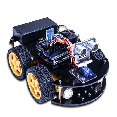 China Elego Smart Robot Car Kit For Smart Car Kit Newest Intelligent And UNO Kit Project 4WD Robot Educational Toy Car For Kids for sale