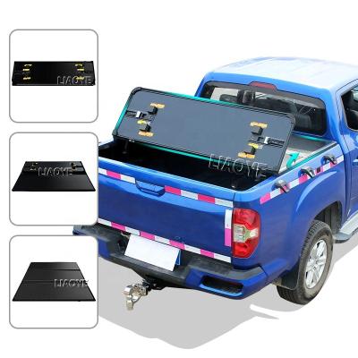 China Aluminum triple pick up hard aluminum triple tonneau cover ranger truck cover for ranger t6 t7 t8 ply f150 for sale