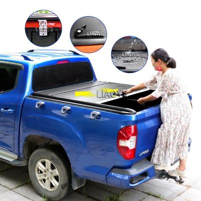 China Aluminum Triple Folding Tonneau Cover Aluminum Alloy Pickup Truck Cover For Classic Great Wall wingle 3 5 Pickup for sale